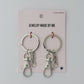 Silver Classic Key Rings with Lobster Hook 2pc