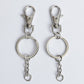 Silver Classic Key Rings with Lobster Hook 2pc