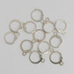 12mm Small Hinged Silver Huggie Hoops Findings 12 Pack