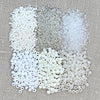 Mixed Seed Bead Assortment, Clear/White 60gm