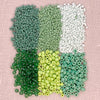 Mixed Seed Bead Assortment, Green 60gm