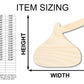 Unfinished Wood Candy Kiss Shape - Craft - up to 46" DIY