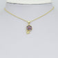 Colorful CZ Flower charm For Necklace Bracelet Jewelry Making Supply, Sku#LD769