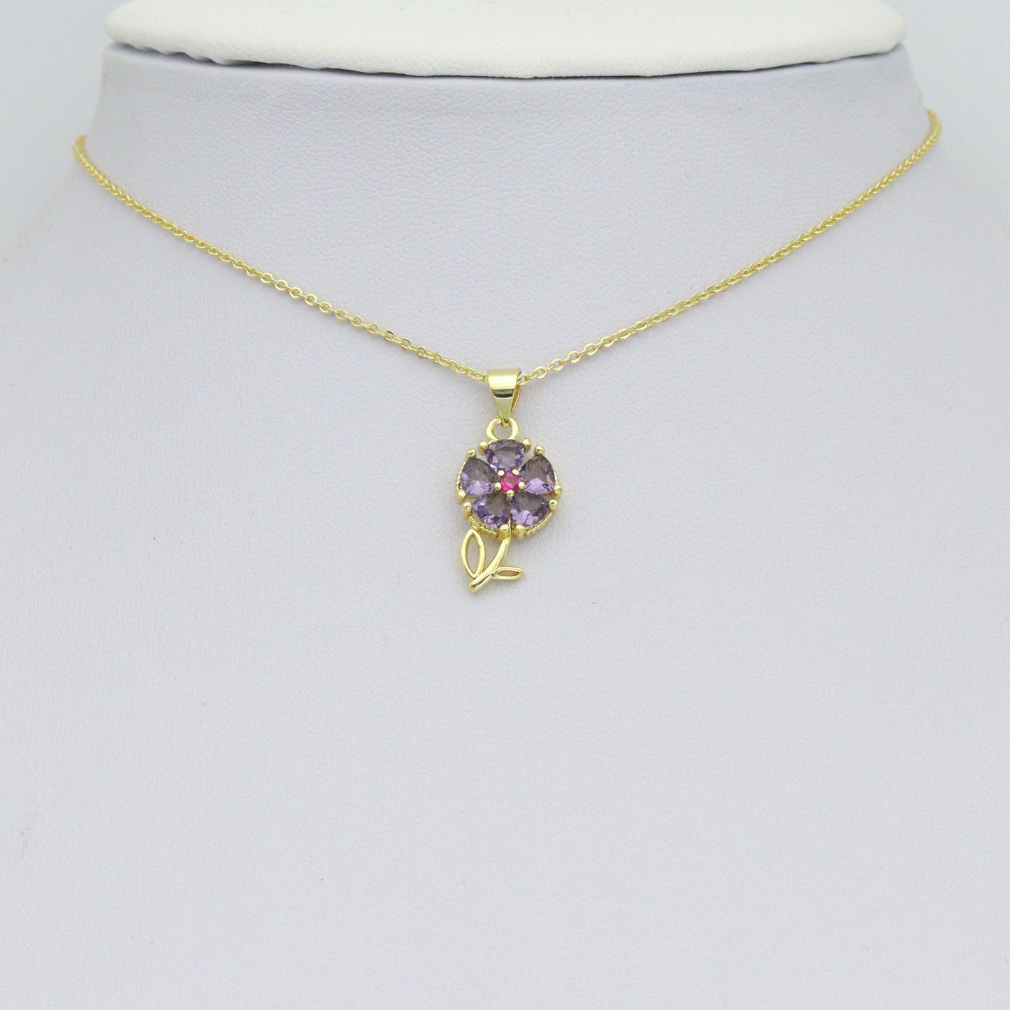 Colorful CZ Flower charm For Necklace Bracelet Jewelry Making Supply, Sku#LD769