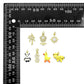 Clear CZ White Pearl Palm Tree, Gold Flower Panda Sun pearl Dollar sign Charm Pendant, Sku#LD775