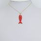 Colorful Enamel Fish Pedant For Necklace Bracelet Jewelry Making Supply, Fish Charm, Sku#LK1281
