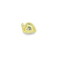 White Mother of Pearl with CZ Center Heart  Heart Pendant charm, Sku#LK1282