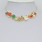 Colorful Enamel Gold Christmas Spacer Charm Pendant, Sku#LK1287