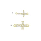 Clear CZ Gold Cross Connector Charm Pendant, Sku#LK1288