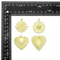 Large Spike Coin, Heart Charm Pendant, Sku#LK1289