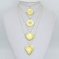 Large Spike Coin, Heart Charm Pendant, Sku#LK1289