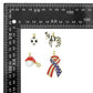 American Flag Ribbon, Zebra Soccer ball Santa Hat Charm Pendant, Sku#LK1300