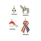 American Flag Ribbon, Zebra Soccer ball Santa Hat Charm Pendant, Sku#LK1300