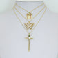 CZ Cross Gift Box Butterfly Charm Pendant, Sku#LK1301