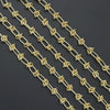 Wholesale Gold Stainless Steel Knotted chain by Yard, sku#LX899