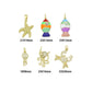 Starfish Colorful Fish Jellyfish Crab Octopus Pendant charm , Sku#LX923
