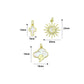 Mother of Pearl Cross Clouds Sun Pendant charm, Sku#LX924