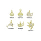 Clear CZ Gold Shell Fish Dolphin whale Pendant charm, Sku#LX925