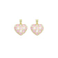 Pink and White Mother of Pearl Heart charm For Necklace Bracelet Jewelry Making Supply, Sku#LX936