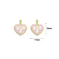 Pink and White Mother of Pearl Heart charm For Necklace Bracelet Jewelry Making Supply, Sku#LX936