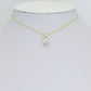Gold Silver Clear Big Round CZ Pendant charm, Sku#LX937