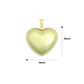 Large Puffy Gold Heart Pendant charm, Sku#LX938