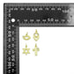 Clear CZ Gold Groovy Heart lock, Star of David, Cross EYE Shape Charm Pendant, Sku#LX940