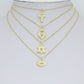 Clear CZ Gold Groovy Heart lock, Star of David, Cross EYE Shape Charm Pendant, Sku#LX940