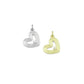 Clear CZ Gold Silver Heart Charm Pendant, Sku#LX943