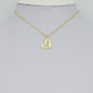 Clear CZ Gold Silver Heart Charm Pendant, Sku#LX943