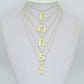 Gold Silver Alphabet Initial Charm Pendant, Sku#LX944