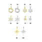 Gold Silver Holiday Wreath Snowflake  North Star Charm Pendant for Holiday necklace bracelet DIY, Sku#LX948
