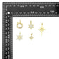 Gold Silver Holiday Wreath Snowflake  North Star Charm Pendant for Holiday necklace bracelet DIY, Sku#LX948