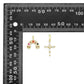 Gold Silver Rainbow Charm Cross Pendant, Sku#LX952