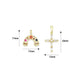 Gold Silver Rainbow Charm Cross Pendant, Sku#LX952