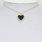Gold Sunburst Spike Heart Pendant Collection – White, Black, Red & Turquoise, Sku#LX954