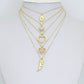 Gold Charm Collections-Oval Medallion, heart, Horn and Starburst, Sku#LX955