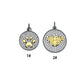 Dual Color Paw Insect bee Coin Charm Pendant, Sku#LX956