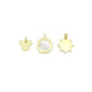 Gold Mother of Pearl Pendant Collection – Mouse Snowflake & Religious Designs, Sku#LX957