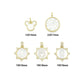 Gold Mother of Pearl Pendant Collection – Mouse Snowflake & Religious Designs, Sku#LX957