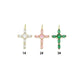 Gold Cross Pendant Collection – Clear, Pink & Green Crystal, Sku#LX958