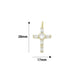 Gold Cross Pendant Collection – Clear, Pink & Green Crystal, Sku#LX958