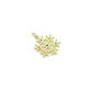 Colorful CZ Gold Silver Snowflake Charm Pendant, Sku#LX971