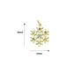 Colorful CZ Gold Silver Snowflake Charm Pendant, Sku#LX971