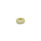Clear CZ Gold Large Hole Round Spacer Beads Charm Pendant, Sku#LX975