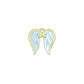 Gold Blue Angel's Wings Charm Pendant, Sku#LX976