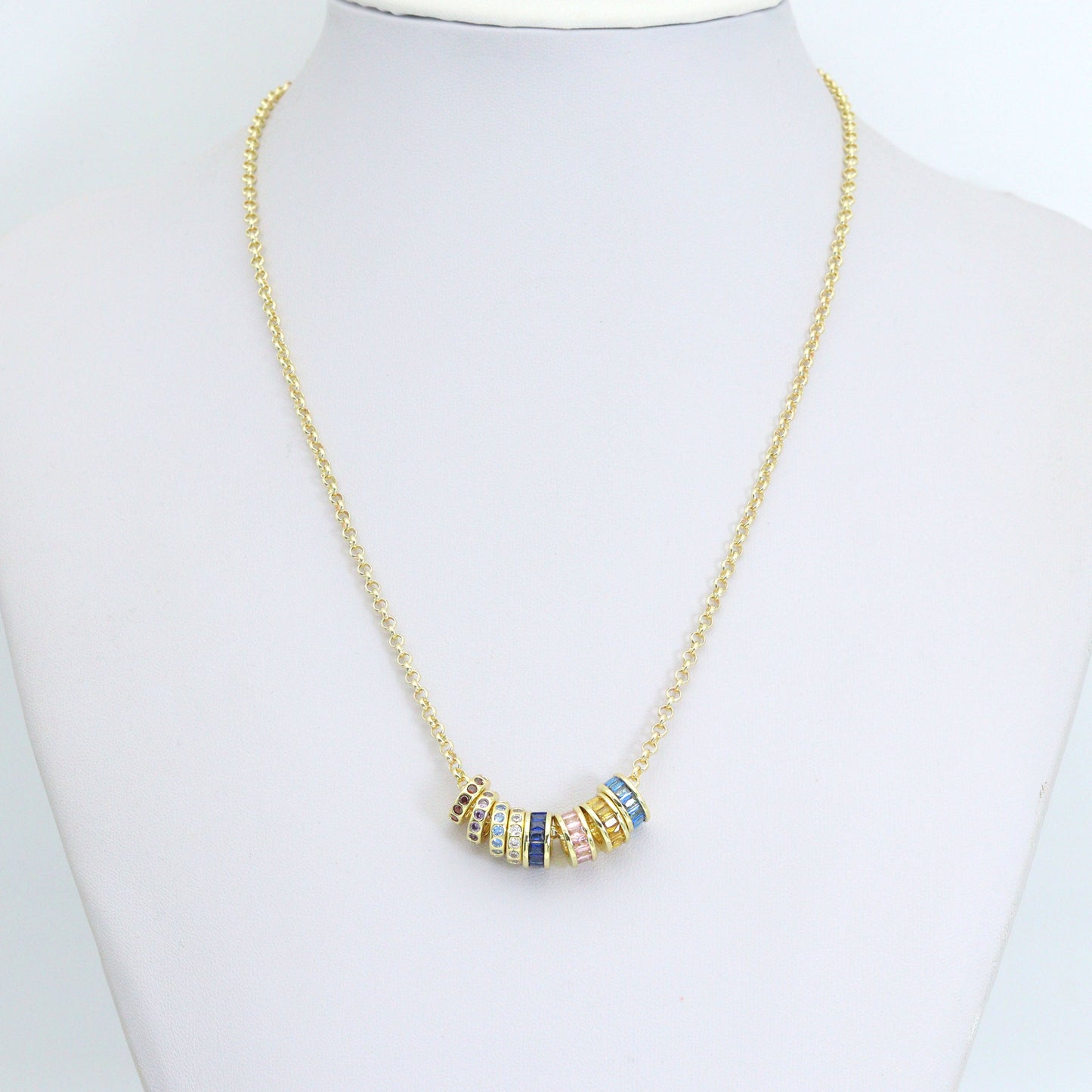 Birthstone Spacer,Spacer for Necklace, birthstone Charm Pendant, Sku#LX977