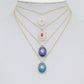 Natural Gemstone Charm Pendant-Quartz, Rose Quartz, Lapis, Blue Apatite, Sku#LY32