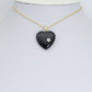 Natural Gemstone Heart Stone Pendant with CZ, Sku#LY33