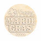 Unfinished Wood Mardi Gras Door Sign Kit | Wood Craft Cutouts | 1/4" Thick |
